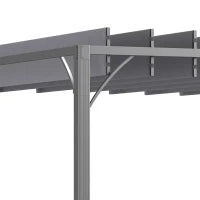 Pergola 3 x 3 m Bioclimatica con Lamelle Orientabili, Design Contemporaneo, Anti-UV 50+, Alluminio, Grigio