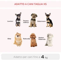 Trasportino Zaino 2 in 1 per Cani e Gatti con Tasche Laterali, Maniglia Telescopica e Ruote, 42x25x55cm, Rosso