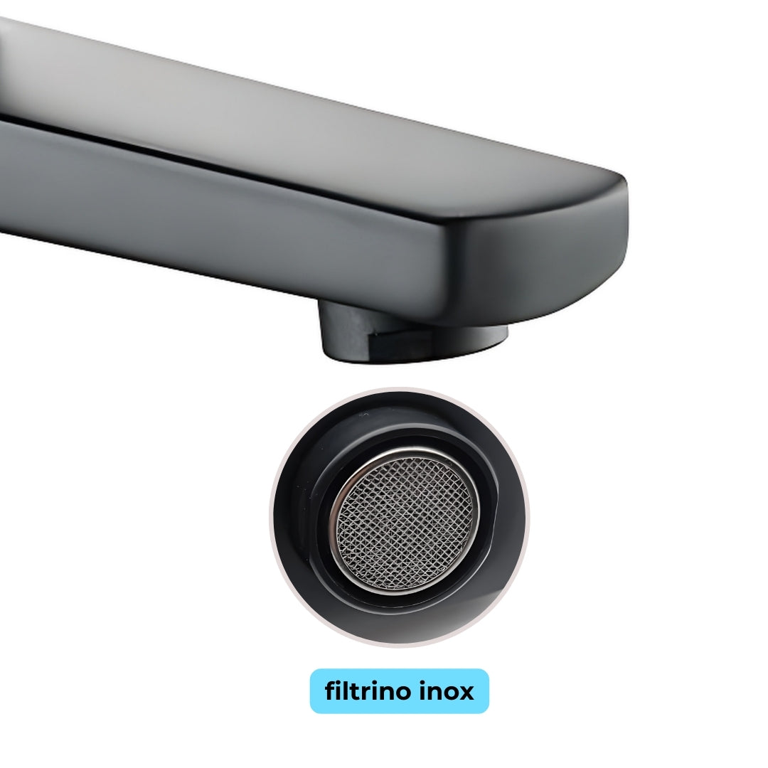 Miscelatore rubinetto africa per lavabo con bocca alta ottone nero opaco bagno *** confezione 1