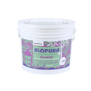 Pittura quarzo antialga interni esterni finitura opaca linea biopura cromika *** formato 2.5 lt, confezione 1