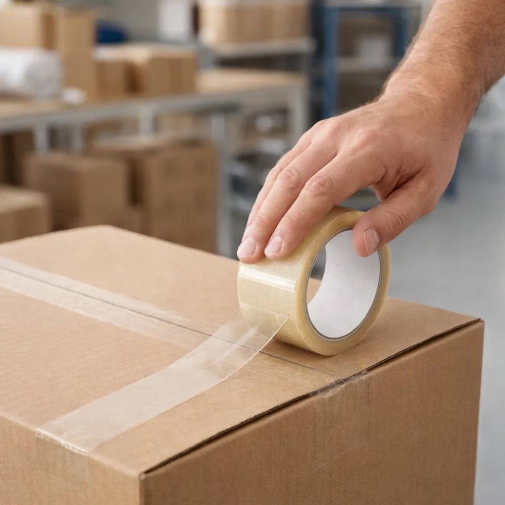 Nastro adesivo silenzioso trasparente 50mm x 66mt per imballaggio