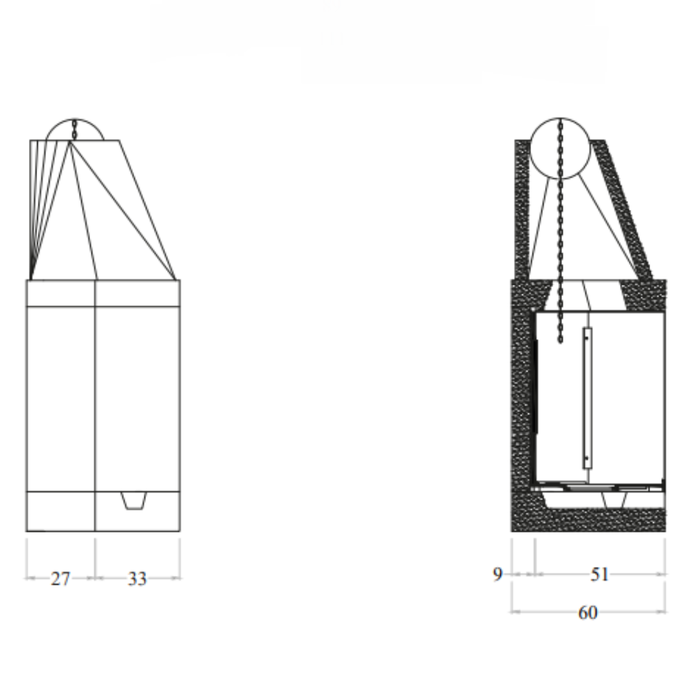 Camino legna prefabbricato ghisa focolare aperto m110 tgh riscaldamento