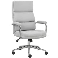 Poltrona da ufficio, sedia da ufficio ergonomica con altezza regolabile, funzione basculante, 62 x 73 x 105-113 cm, grigio