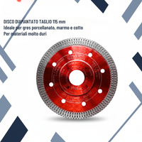 Disco diamantato per gres, marmo e cotto Ø 115 mm