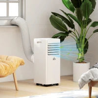 Condizionatore Portatile 4 in 1 con Deumidificatore, Timer 24 Ore e Telecomando, Bianco