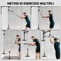 Pulley Machine Home Gym e Puleggia LAT Machine, Attacco per Dischi Pesi Universali e Accessori