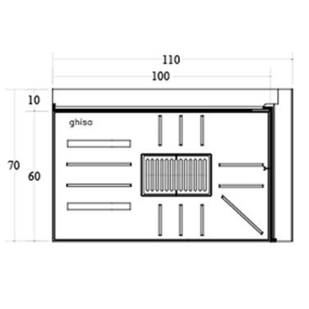 Camino legna prefabbricato ghisa focolare aperto reversibile ds110 tgh calore