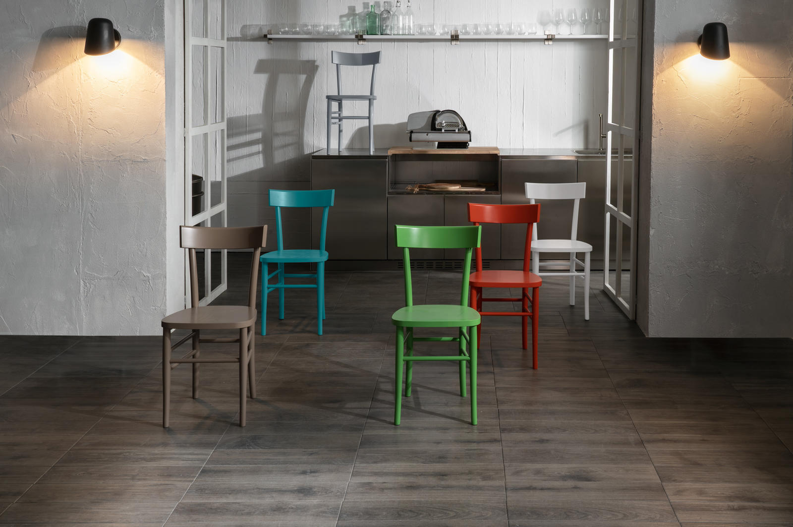 Brera - Sedia in legno pesca 2 pz