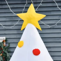 Albero di Natale Bianco Gonfiabile 245cm Gigante e Impermeabile con Luci a LED, Decorazione Natalizia per Esterni