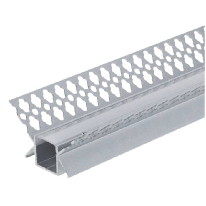 Profilo alluminio led 2 m grigio con copertura bianca per installazioni moderne