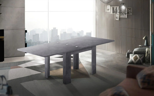  Tavolo quadrato 90x90 in finitura Ardesia con apertura a libro, ZTC21640522 