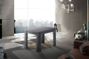  Tavolo quadrato 90x90 in finitura Ardesia con apertura a libro, ZTC21640522 