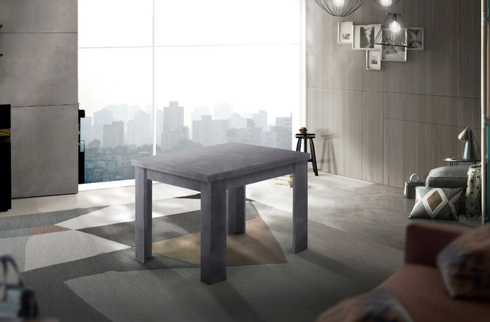  Tavolo quadrato 90x90 in finitura Ardesia con apertura a libro, ZTC21640522 