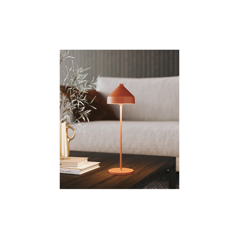 Zafferano AMELIE Lampada a led da tavolo Terracotta ricaricabile e dimmerabile