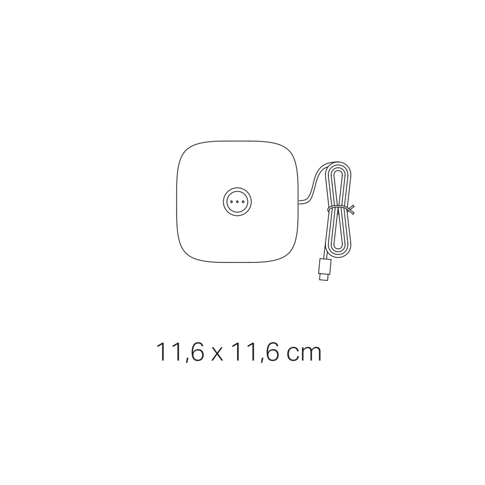 Zafferano Base di Ricarica a Contatto USB-A per Ofelia - Wireless, Compatibile, Ricambio, 5V 1A, no spina