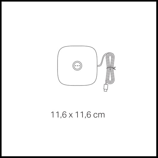 Zafferano Base di Ricarica a Contatto USB-A per Ofelia - Wireless, Compatibile, Ricambio, 5V 1A, no spina