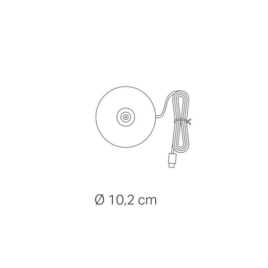 Zafferano Base di Ricarica a Contatto USB-A per Poldina a sospensione o gancio a parete - Wireless, Compatibile, Ricambio, 5V 1A, no spina
