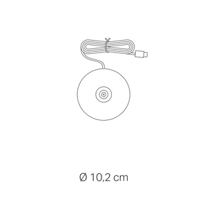 Zafferano Base di Ricarica a Contatto USB-A per Poldina Stopper - Wireless, Compatibile, Ricambio, 5V 1A, no spina