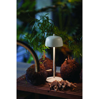 Zafferano Lampada a led da tavolo CIRCE Bianca ricaricabile e dimmerabile