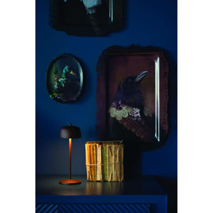 Zafferano Lampada a led da tavolo CIRCE Corten ricaricabile e dimmerabile