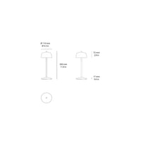 Zafferano Lampada a led da tavolo CIRCE Rame ricaricabile e dimmerabile