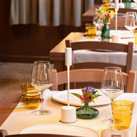 Zafferano - Lampada da tavolo ricaricabile Carolina Led dimmerabile Touch - Uso interno/esterno Autonomia 9h - Bianco Lucido