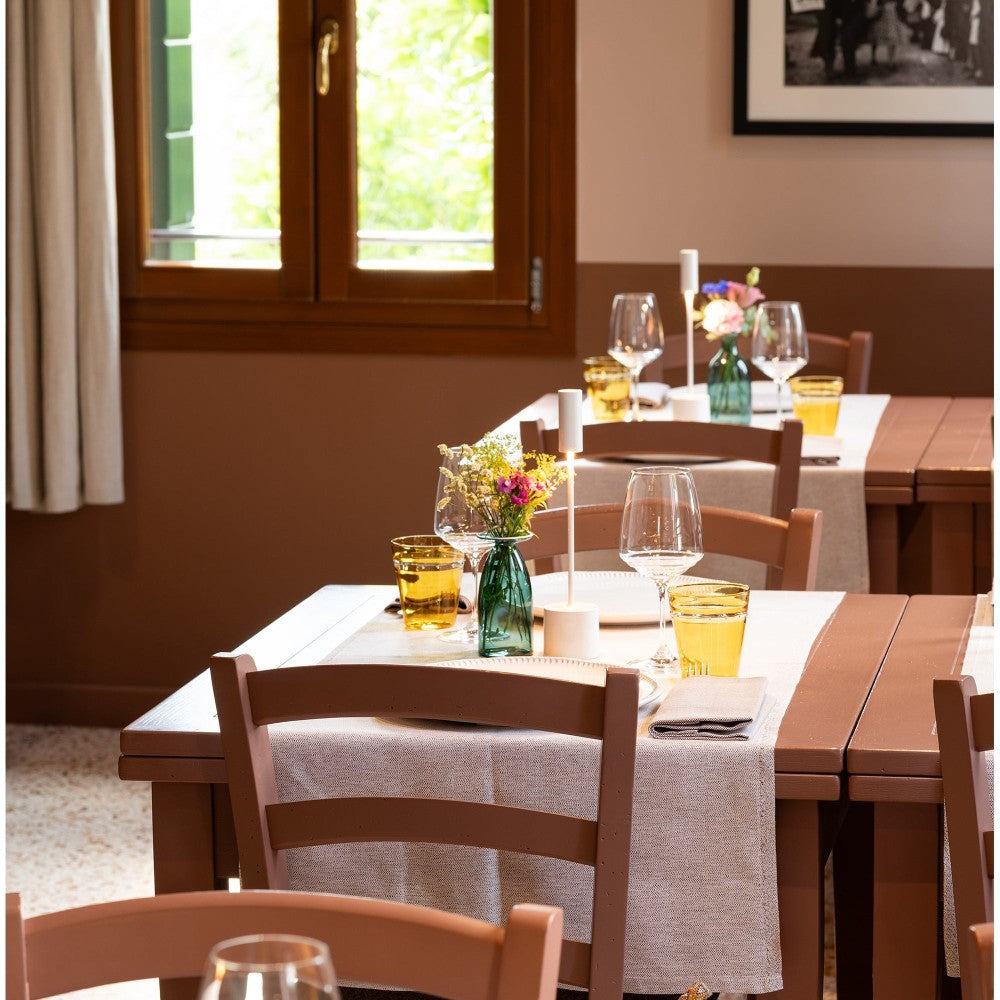 Zafferano - Lampada da tavolo ricaricabile Carolina Led dimmerabile Touch - Nero Lucido e Ottone Spazzolato