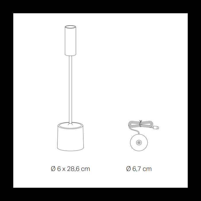 Zafferano - Lampada da tavolo ricaricabile Carolina Led dimmerabile Touch - Uso Interno/Esterno - Ottone Spazzolato