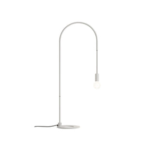 Zafferano - Lampada da Tavolo Filo con lampadina E27 max 60W inclusa, Orientabile 200°, H113 cm, Metallo Verniciato IP20 - Bianca
