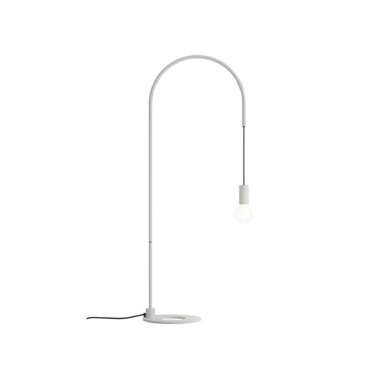 Zafferano - Lampada da Tavolo Filo con lampadina E27 max 60W inclusa, Orientabile 200°, H113 cm, Metallo Verniciato IP20 - Bianca