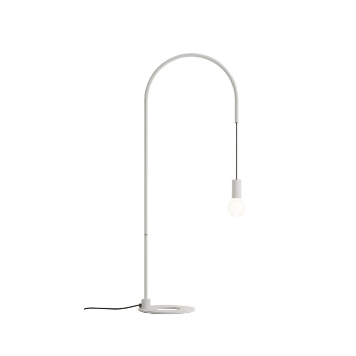 Zafferano - Lampada da Tavolo Filo con lampadina E27 max 60W inclusa, Orientabile 200°, H113 cm, Metallo Verniciato IP20 - Bianca
