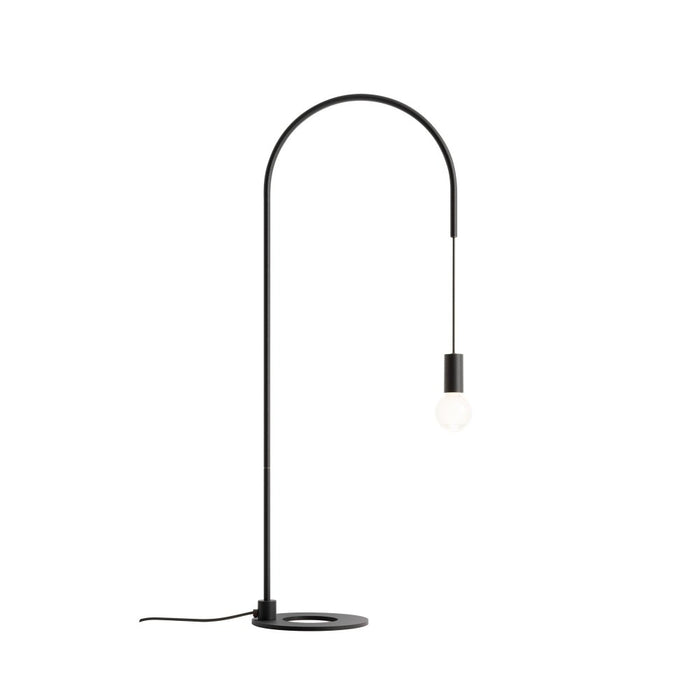 Zafferano - Lampada da Tavolo Filo con lampadina E27 max 60W inclusa, Orientabile 200°, H113 cm, Metallo Verniciato IP20 - Nera