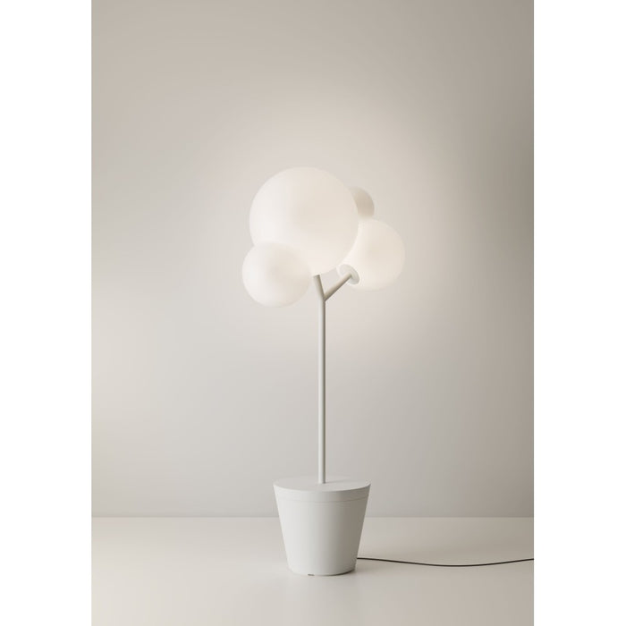 Zafferano - Lampada da terra Tree of Light per esterni e interni Bianca - Piantana LED E27 - Piano d'appoggio regolabile