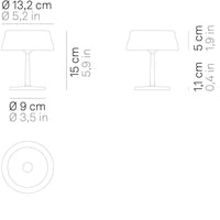 Zafferano SISTER LIGHT MINI Wi-fi Lampada a led smart da tavolo Verde ricaricabile e dimmerabile