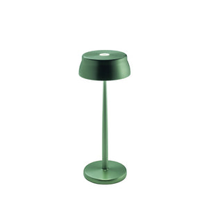 Zafferano Sister Light Wi-fi Lampada a led smart da tavolo Verde ricaricabile e dimmerabile - 2200-2700-3000-4000K 3,2W h33cm