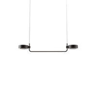 Zafferano SUPER O Lampada a led a sospensione Nera ricaricabile e dimmerabile