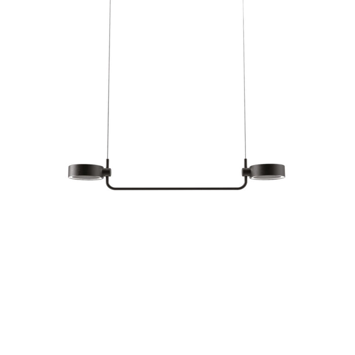 Zafferano SUPER O Lampada a led a sospensione Nera ricaricabile e dimmerabile