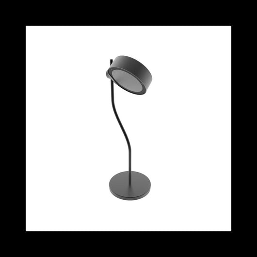 Zafferano SUPER O Lampada a led da tavolo Nera ricaricabile e dimmerabile