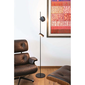 Zafferano SUPER O Lampada a led da terra Nera ricaricabile e dimmerabile - 2 Modulo Luce