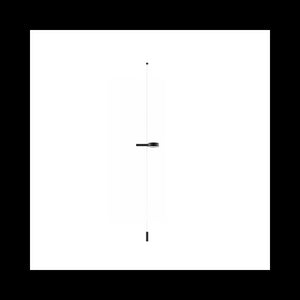 Zafferano SUPER O Lampada a led sospesa Nera ricaricabile e dimmerabile - 2 Moduli  Luce