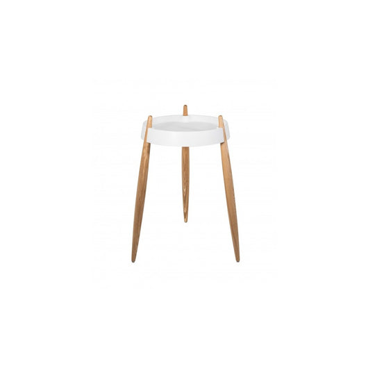 Zafferano Tavolino LIOLÀ h67cm Bianco - Frassino naturale