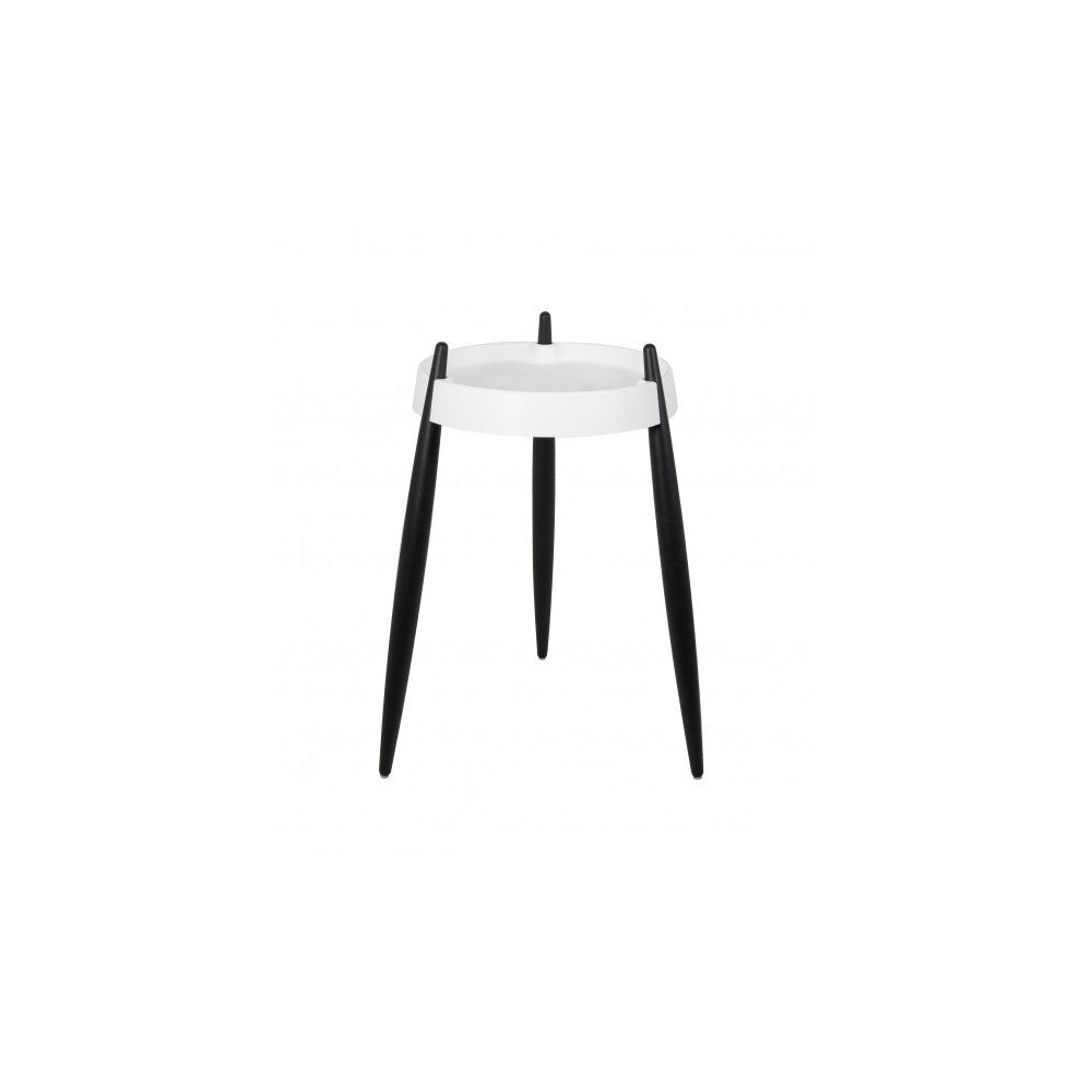 Zafferano Tavolino LIOLÀ h67cm Bianco - Frassino nero