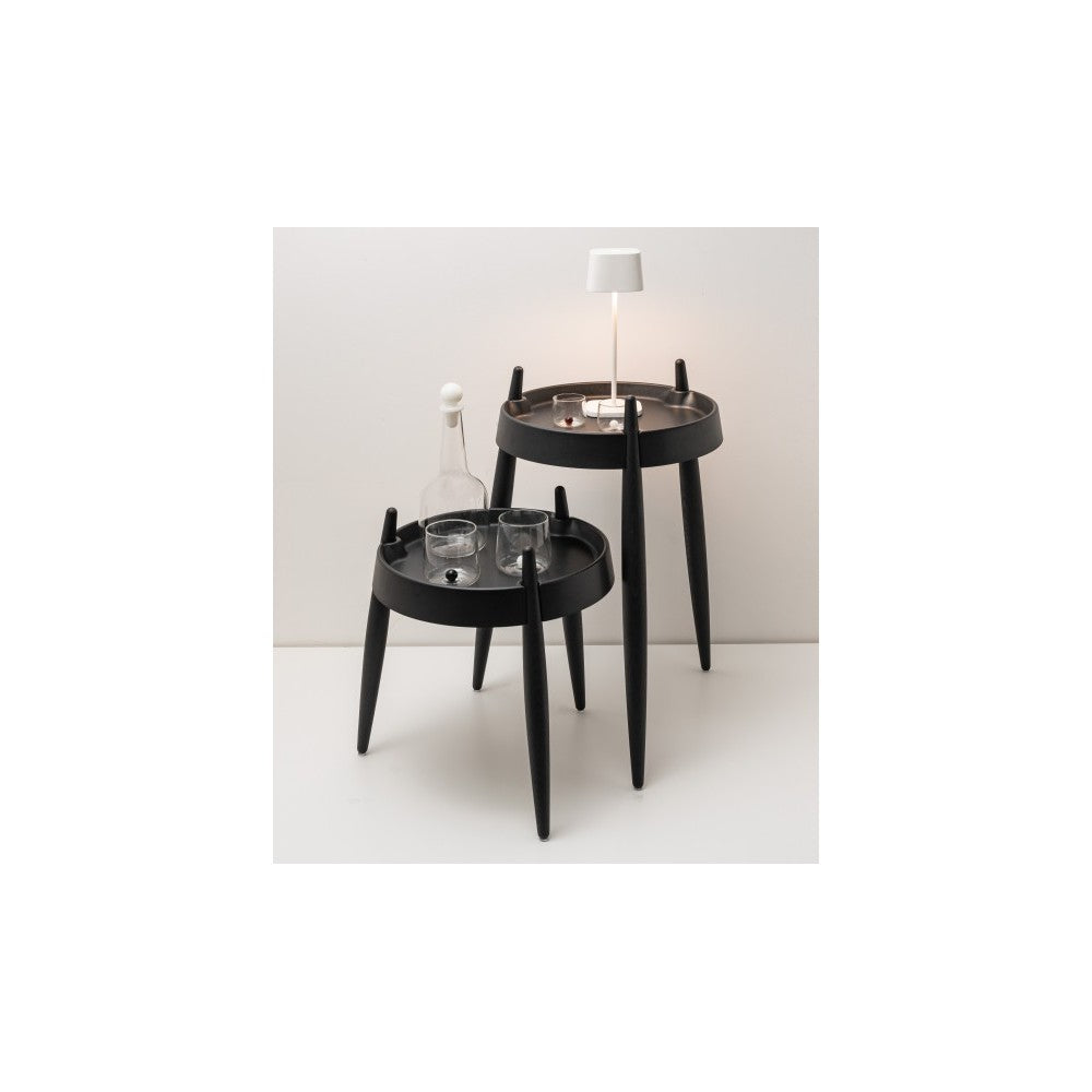 Zafferano Tavolino LIOLÀ h47cm Nero - Frassino nero