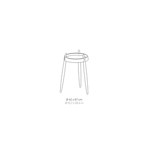 Zafferano Tavolino LIOLÀ h67cm Bianco - Frassino nero