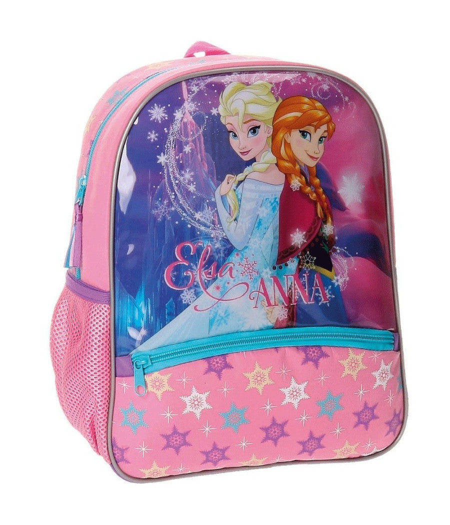 Zainetto Scuola Frozen 33 Cm Zaino Asilo Elsa Anna Elementari Bambine Rosa         