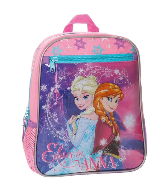 Trade Shop - Zainetto Scuola Frozen Elsa Anna 28 Cm Zaino Asilo Bambine Rosa 6 Lt -