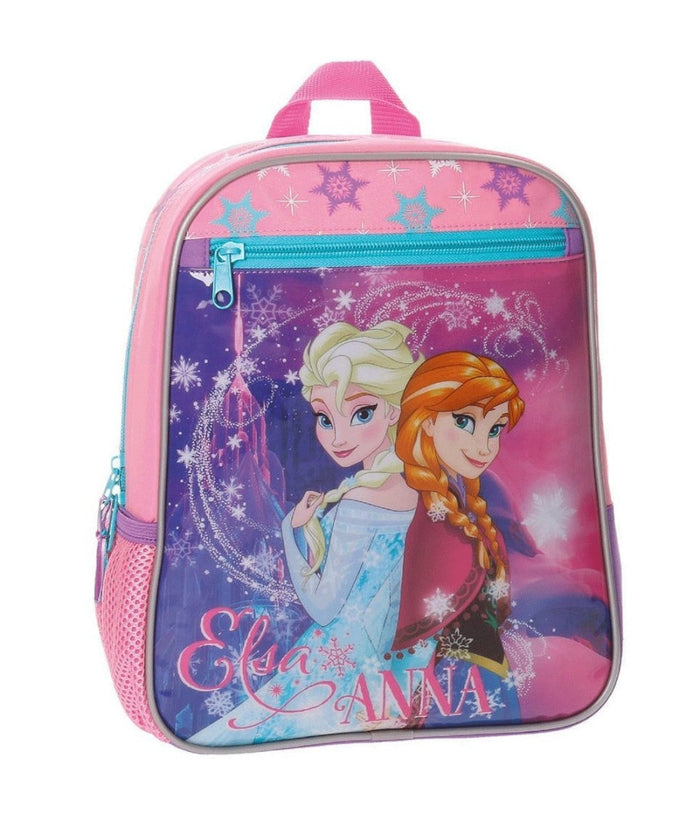 Trade Shop - Zainetto Scuola Frozen Elsa Anna 28 Cm Zaino Asilo Bambine Rosa 6 Lt -