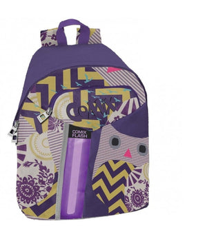Zaino Americano Comix Flash Scuola Colore Viola Fantasia 30x41x17 Cm         