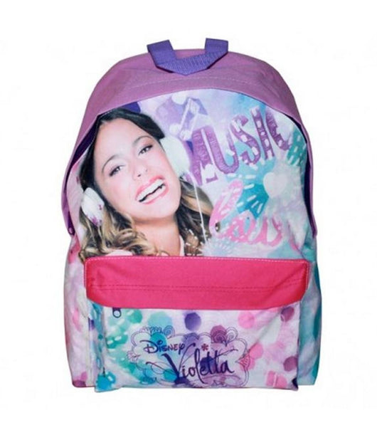 Zaino Americano Violetta Music Disney Colore Rosa Bambine Asilo Tempo Libero         