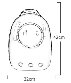 Zaino Borsa Trasportino Gatto Cane Portatile Viaggio Design A Capsula Spaziale         